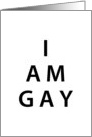 i am gay : coming out announcement card