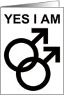 yes i am gay : coming out announcement card