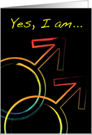 yes i am gay : coming out announcement card