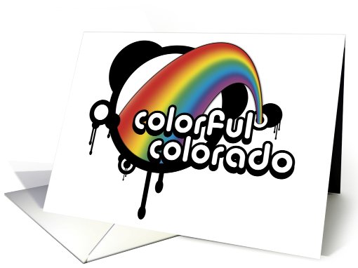 colorful colorado rainbow : new address annoucement card (767161)