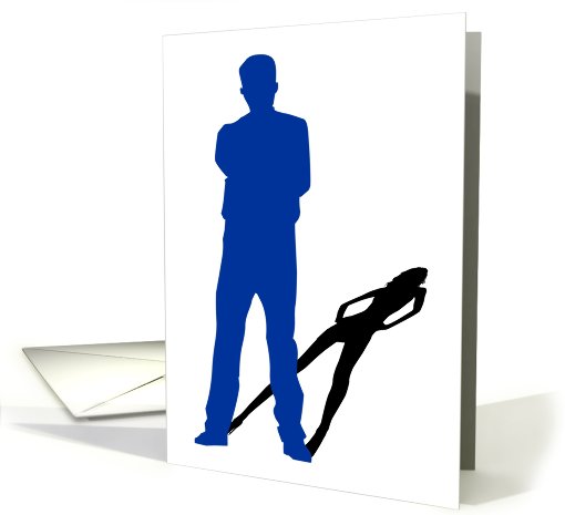 sex change announcement : shadow silhouettes card (770931)