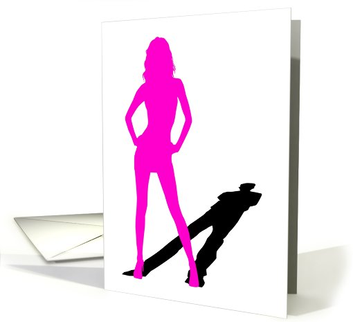 congratulations on the sex change : shadow silhouettes card (770933)