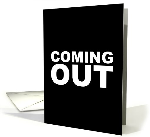 bold coming out announcement card (826943)