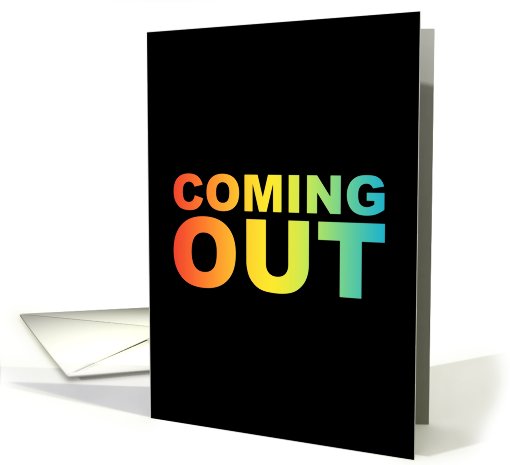 bold coming out announcement card (826946)