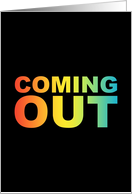 bold coming out announcement card
