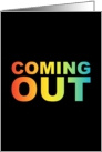 bold coming out announcement card