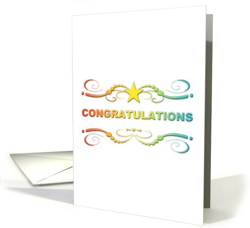 rainbow flourish commitment ceremony congratulations card (827034)