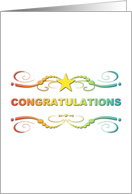 rainbow flourish commitment ceremony congratulations card