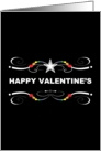 happy valentine’s : rainbow flourish card