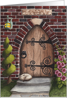 Gothic Arched Door card