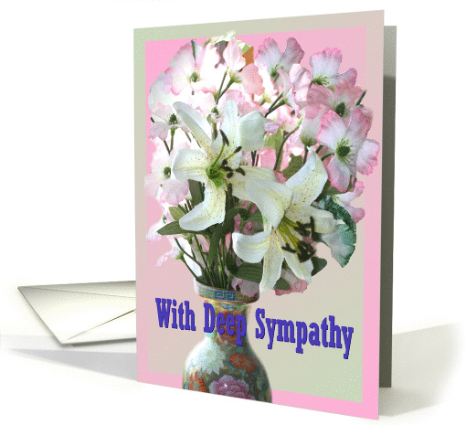 Lily and Dogwood Blossom Sympathy card (301358)