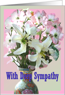 Lily and Dogwood Blossom Sympathy Card