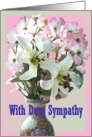 Lily and Dogwood Blossom Sympathy Card