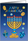 Hanukkah Greeting Card With Menorah card