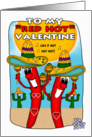 Super Hot Chili Pepper Valentine’s Greeting Card Fun card