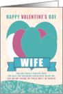 Wife Valentine with lots of Hearts in Various Tones Modern with Sentim card