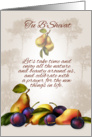 Tu B’shevat Greeting Card With Fruit And Trees card