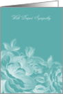 With Deepest Sympathy In Blue And White Floral card