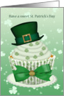 St. Patrick’s Day Card With Tasty Cupcakes With Bow card