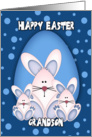 Grandson Easter Greeting Card With Cute Rabbits card