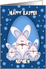 Nephew Easter Greeting Card With Cute Rabbits card
