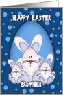 Brother Easter Greeting Card With Cute Rabbits card