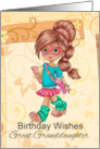 Great Granddaughter Cute and Trendy Little Girl with Books card