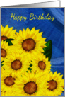 Sunflower Birthday Greeting Card - Digitally Painted card