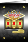 Dad Birthday Greeting Card Casino Theme With Slots And Coins card