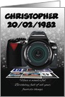 Custom Camera Birthday Card