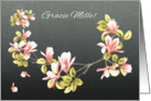 Italian Thank you card with pretty pink Magnolia card