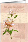 For Very Special Pat Birthday Rose card