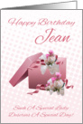 For Very Special Jean Birthday Celebration With Gift Box card