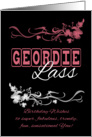 Geordie Lass Birthday Card with Blended Flowers card