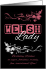 Welsh Lady Birthday Card with Blended Flowers card