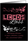 Leeds Lass Birthday Card with Blended Flowers card
