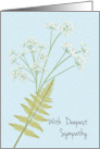 Simply Stated Sympathy With Flowers And Ferns card