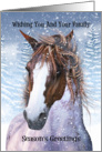 Season’s Greetings Equine Horse In The Winter Snow card