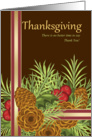 Thanksgiving Pine Cones And Berries card
