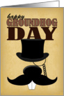 Mustache Moustache Groundhog Day card