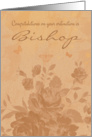 Bishop Congratulations on your Ordination with Roses and Butterflies card