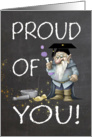 Chalkboard Proud Of You Graduation With Gnome card
