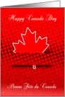 Stylish design for Canada Day In Both French Canadian And English card