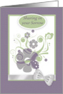 Sharing In Your Sorrow Sympathy In Purple & Green Floral card