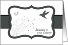 Sharing In Your Sorrow Sympathy With Humming bird And Butterfly card