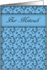 Bar Mitzvah In Blended Blues And Star Of David card