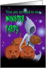Halloween Monster Party Invitation card