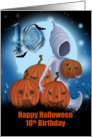 10th Birthday Halloween Ghost And Pumpkins card