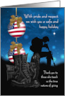 Military Christmas Greeting Card With Pride And Respect card