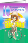 10th Birthday Card For Anna card